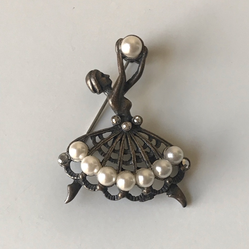 Vintage Ballerina Brooch Pin